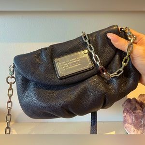 MARC JACOBS Karlie Bag navy blue crossbody with silver hardware
